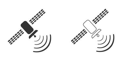 Satelite icon. Connection station in orbit vector ilustration.