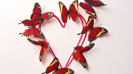 butterflys forming the shape of a heart 