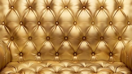 Golden Comfort: Luxurious Leather Upholstered Sofa with Elegant Texture Patterns