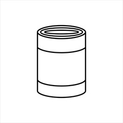 Tin icon vector. Canned food illustration sign. Long lasting food symbol or logo.
