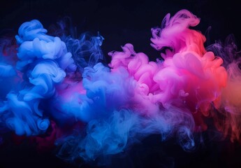 Obraz premium colored smoke, abstract visual, dark background