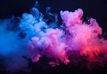 colored smoke, abstract visual, dark background