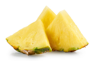 fresh juicy pineapple pieces