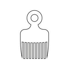 Hair comb icon vector. Hairstyle illustration sign. Barber shop symbol. Hairdresser logo.