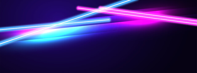 Abstract futuristic background with glowing neon light effect.Vector illustration.
