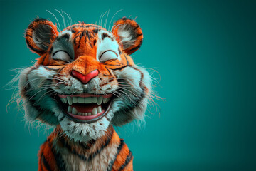 happy cute tiger web banner/template, design.International Tiger day
