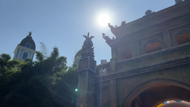 Paradise new tourist destination in Asia with indescribable beauty Night deserted city in Vietnam beauty European buildings illuminated expensive money invested Vietnam Phu Quoc Grand World 03.15.2024