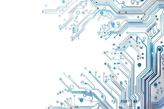 Circuit Board On Transparent Background.