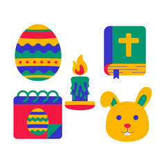easter day element vector illustration