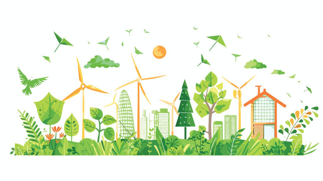 Renewable and Sustainable Energy Concept Environmental