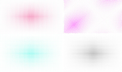 New Set of abstract star shape multicolored seamless stylish pattern background. Halftone Pattern with dynamic symbol.