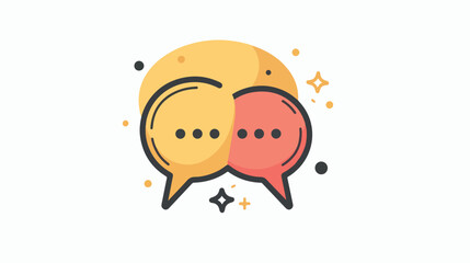 Speech bubble vector icon  flat vector isolated on white