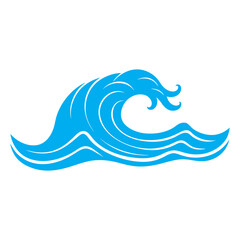 blue sea waves icon