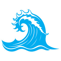 blue sea waves icon