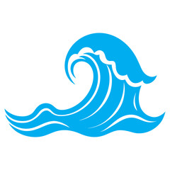 blue sea waves icon