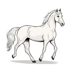 Obraz na płótnie Canvas Stallion hand-drawn illustration. Stallion. Vector doodle style cartoon illustration