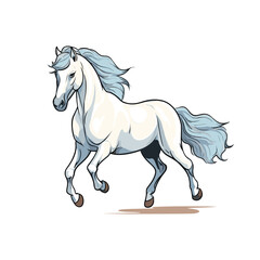 Obraz na płótnie Canvas Stallion hand-drawn illustration. Stallion. Vector doodle style cartoon illustration