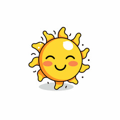 Sun hand-drawn comic illustration. Sun. Vector doodle style cartoon illustration