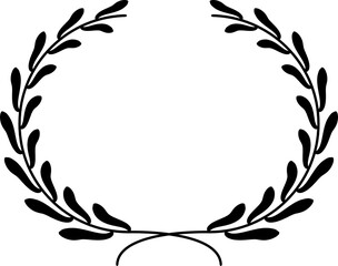 Vector decorative wreath for award, logo, invitation, nobility