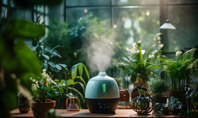 Air humidifier during heating period at home