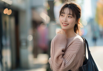 女性　秋　冬　美しい　かわいい　デート