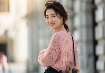 女性　秋　冬　美しい　かわいい　デート