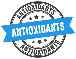 antioxidants stamp. antioxidants label on transparent background. round sign