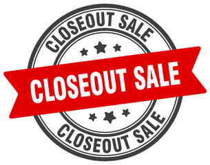 closeout sale stamp. closeout sale label on transparent background. round sign