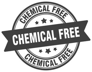 Obraz premium chemical free stamp. chemical free label on transparent background. round sign