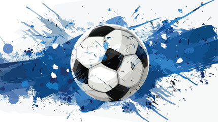 Vector - Finland Flag with Soccer Ball Background 
