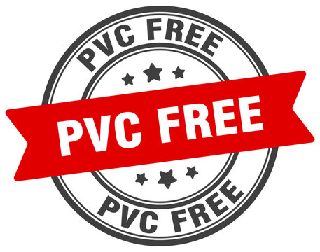 pvc free stamp. pvc free label on transparent background. round sign