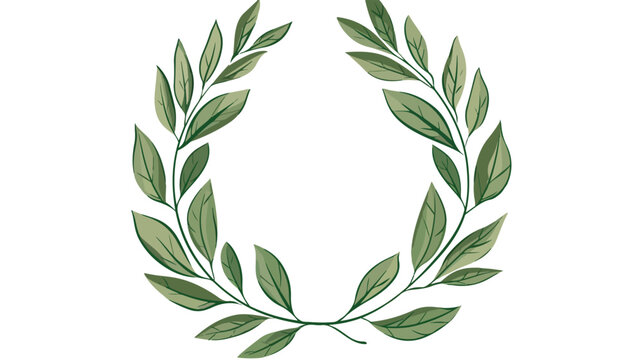 Vector Icon Olympus winner wreath. Image Laurel wreath