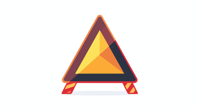Vector illustration of a yield triangle road sign