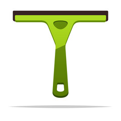 Rubber glass window cleaner vector isolated illustration