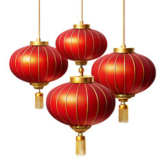 chinese lantern or lampion chinese new year elements icon 3d rendering