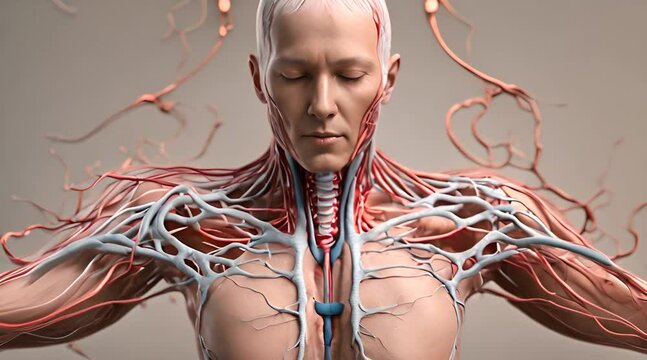 Abstract human internal organs, Anatomy, Medical education concept