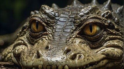 An&nbsp;enlargement&nbsp;of&nbsp;a&nbsp;crocodile's&nbsp;eyes.