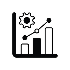 black solid Growth vector icon