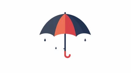 Fotobehang Umbrella vector glyph color icon  flat vector  © RedFish