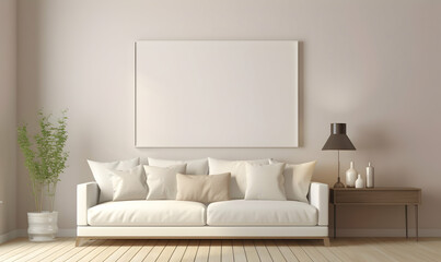 Blank living room interior with free space