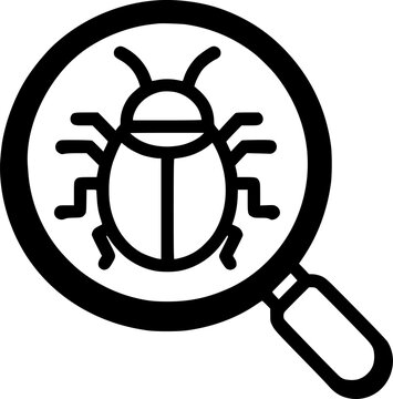 recommend clip art: Bug search line icon. linear style sign for mobile concept and web sign, symbol, vector, art