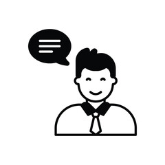 black solid Consulting vector icon