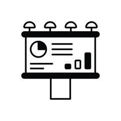 black solid Billboard vector icon