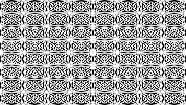 Seamless geometric black and white pattern for background or wallpaper design.