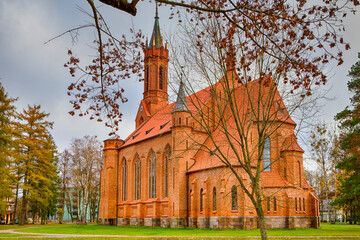 Church of Saint Mary's Scapular Located in Resort City Druskininkai in Lithuania. - 770488763