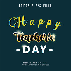 Happy Teachers Day Editable Text Effect