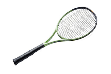 Close Up of Tennis Racket on White Background. On a White or Clear Surface PNG Transparent...