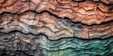 Close Up of Colorful Pine Bark Texture