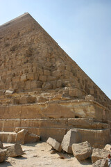 The Great Pyramids in Giza pyramid complex, Egypt.