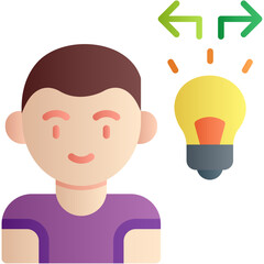 Man Thinking Idea Icon